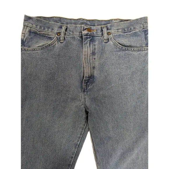 Wrangler Men's Cowboy Cut Jeans Light Wash Denim Size 34 X 32 - Picture 3 of 6